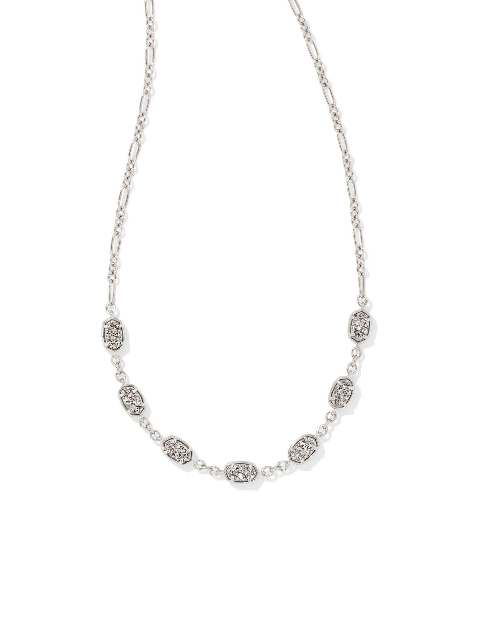 Kendra scott platinum hot sale drusy necklace